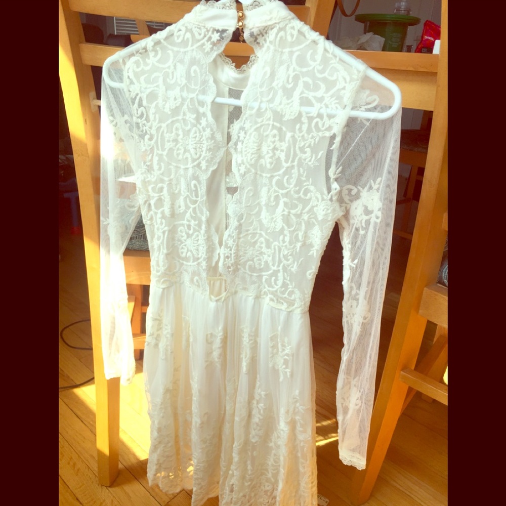 Cream lace dress